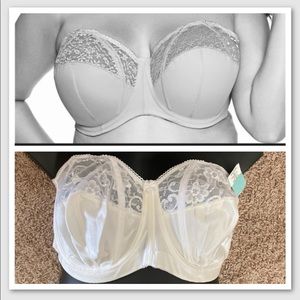 NWOT Goddess Lace Bridal Strapless Bra 48C